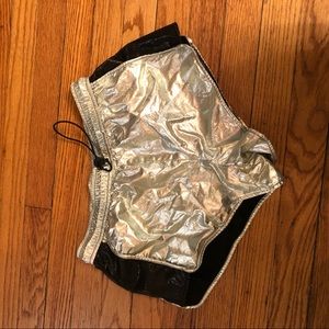 Rebecca Minkoff metallic active shorts